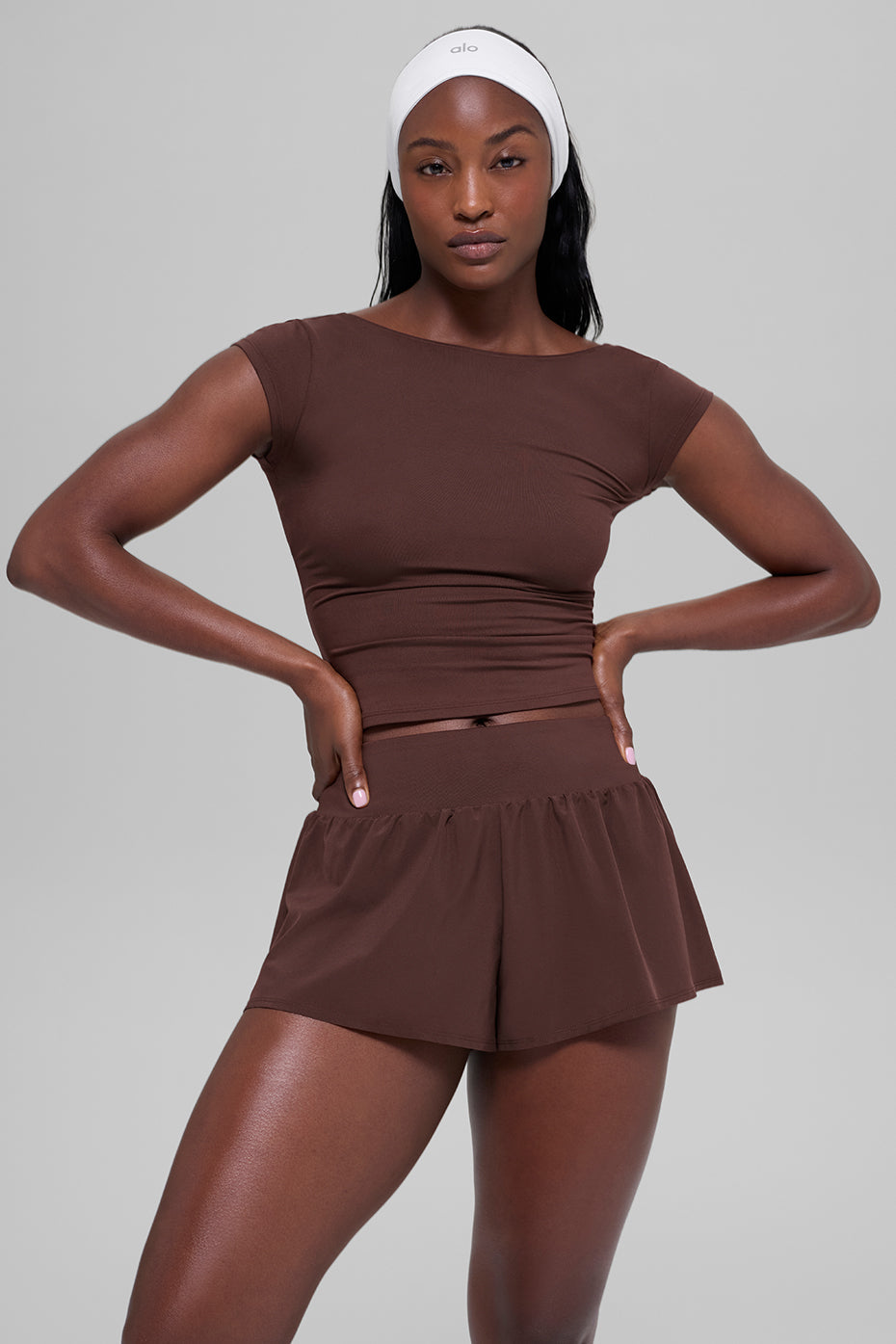 Alo Yoga Alosoft Back For More Tee - Brownstone - imagen 1