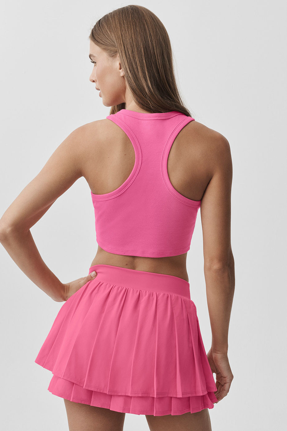 Alo Yoga Aspire Tank - Paradise Pink/White - imagen 2