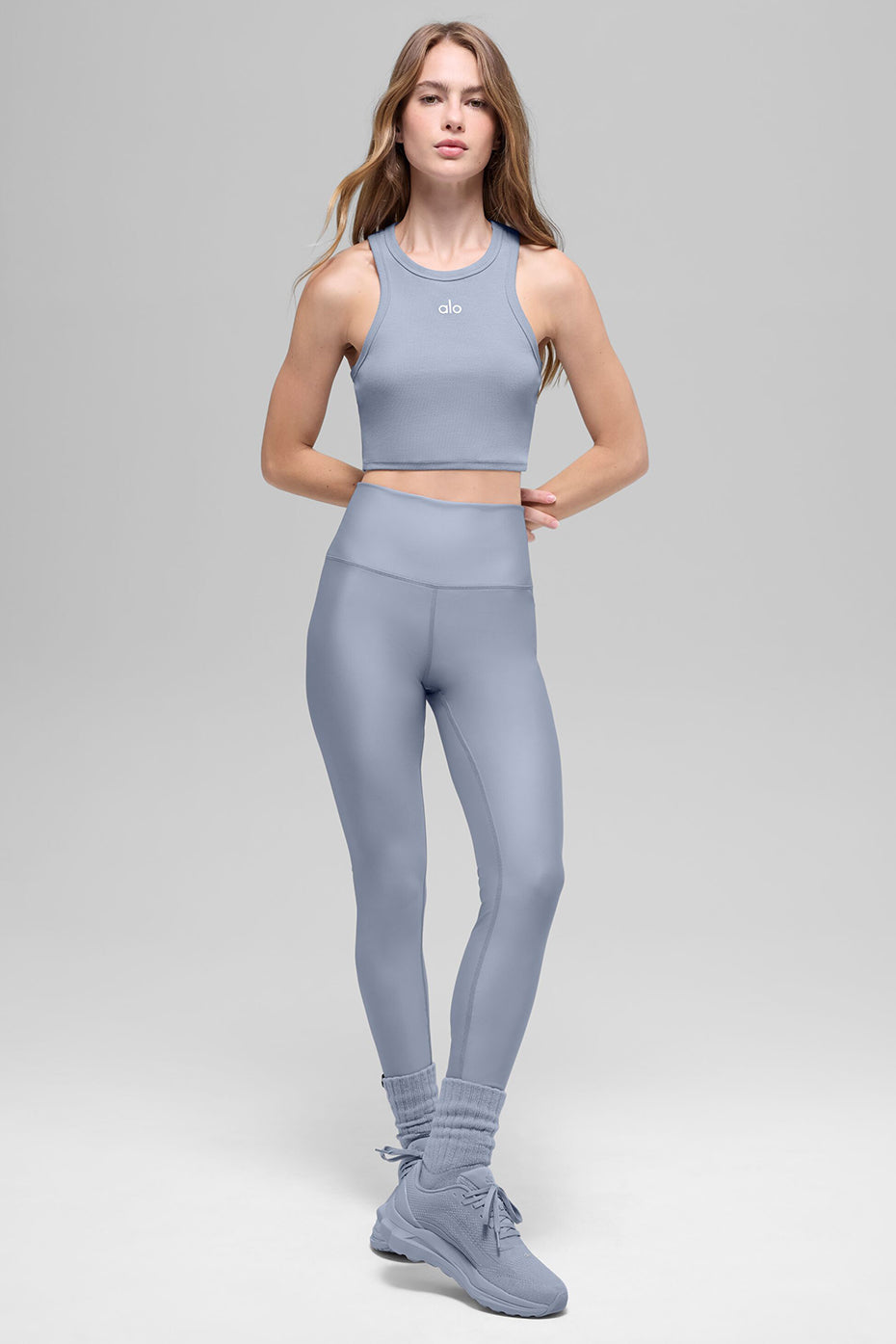 Alo Yoga Aspire Tank - Winter Frost/White - imagen 5