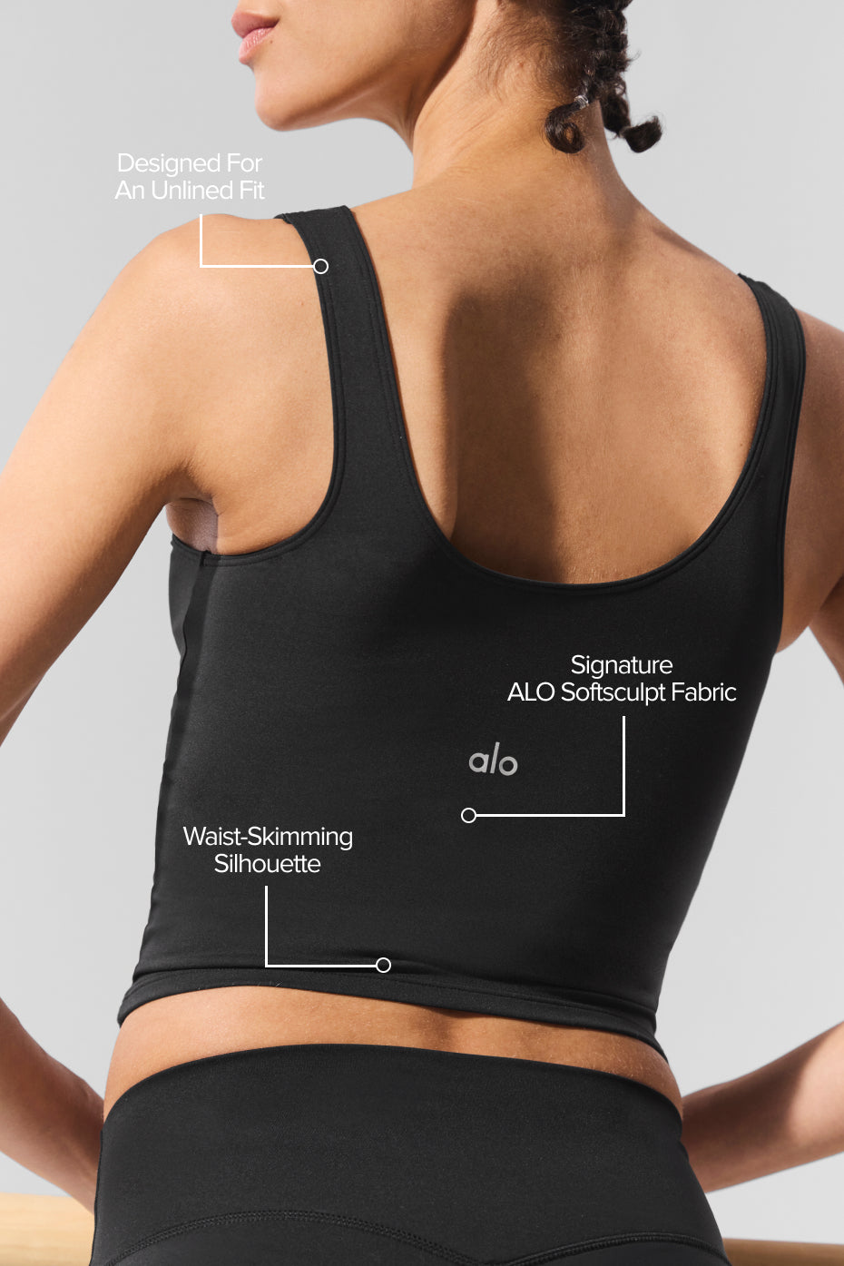 Alo Yoga ALO Softsculpt Tank - Black - imagen 2