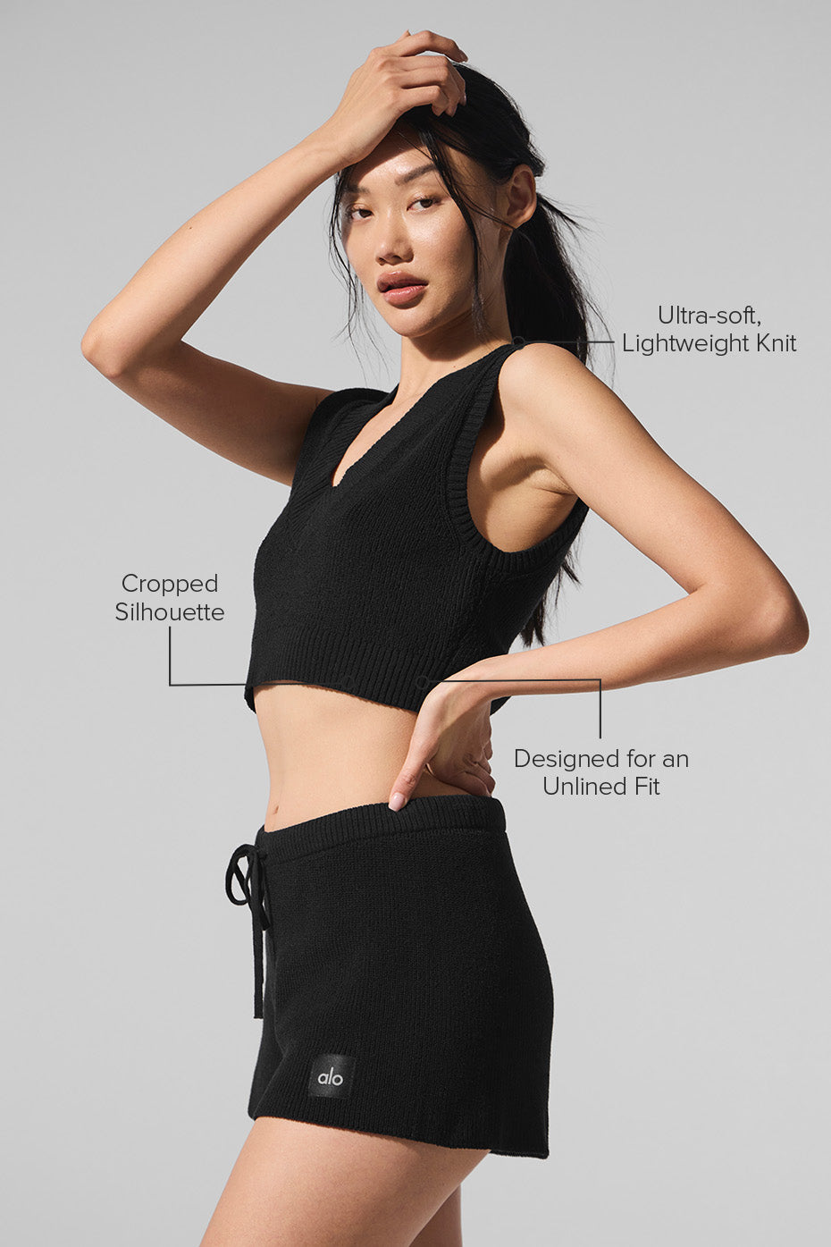 Alo Yoga Supernatural Sweater Tank - Black - imagen 2