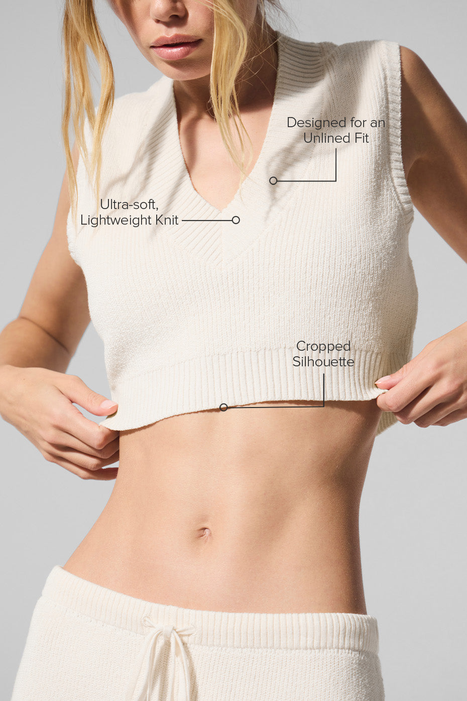 Alo Yoga Supernatural Sweater Tank - Ivory - imagen 2
