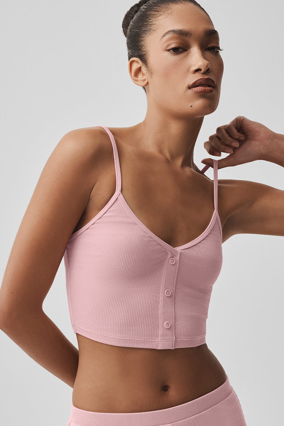 Alo Yoga Ribbed Delicate Lounge Tank - Vintage Pink - imagen 2