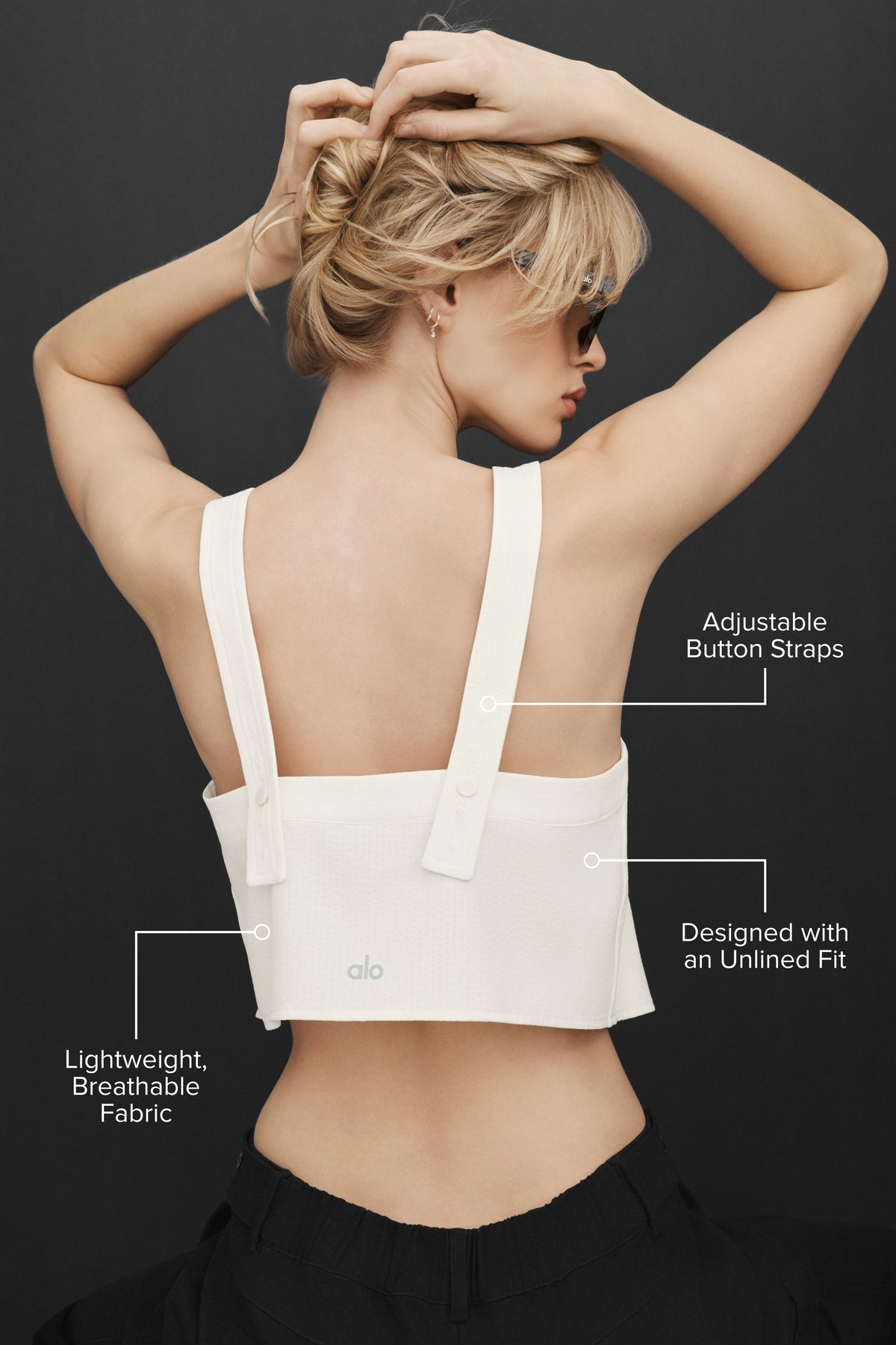 Alo Yoga Cropped Dreamscape Tank - Ivory - imagen 2