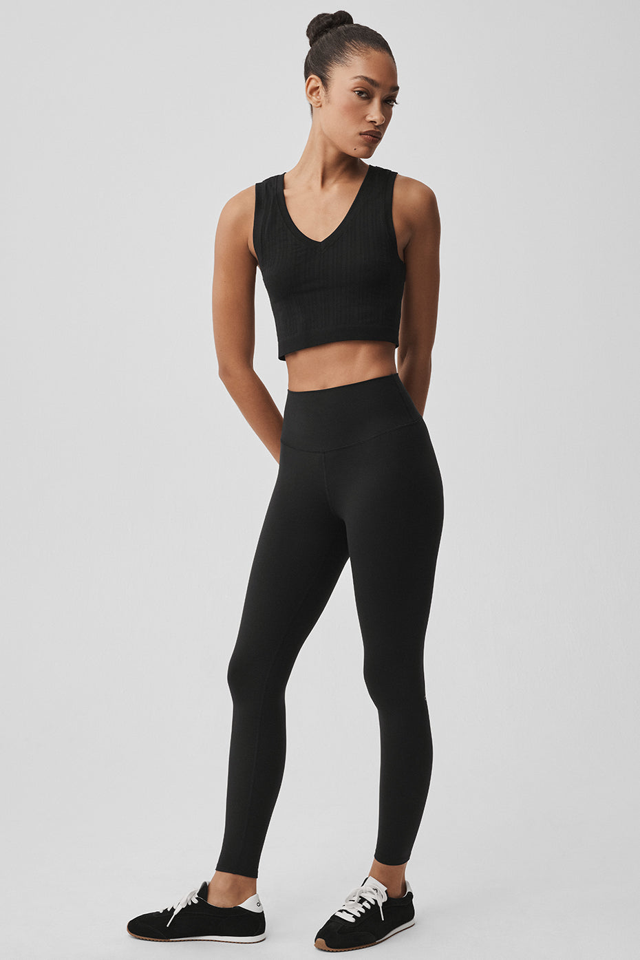 Alo Yoga Seamless Pointelle Tank - Black - imagen 6