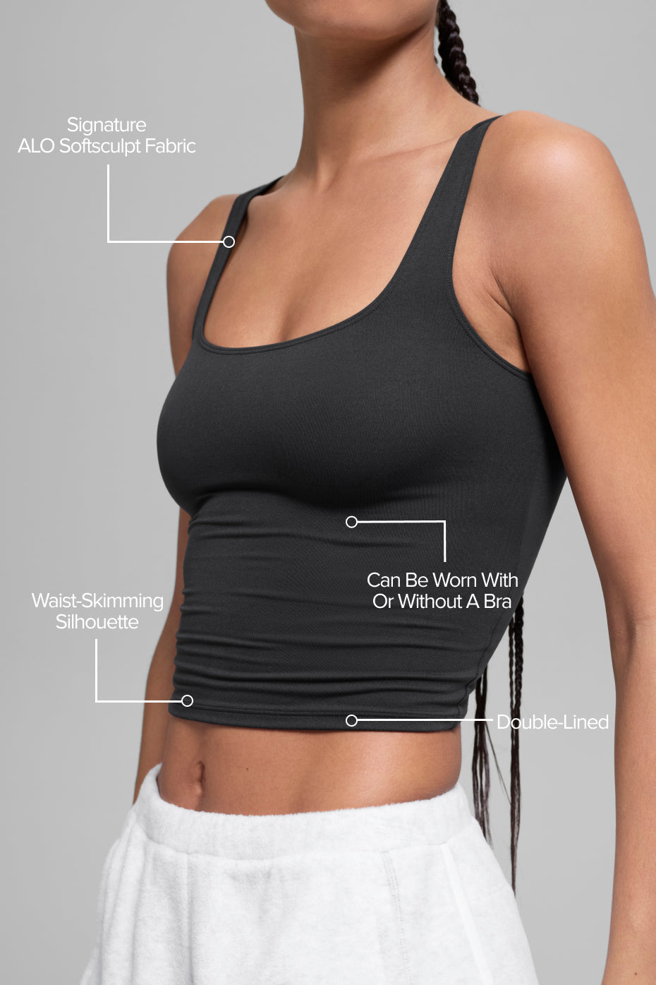 Alo Yoga ALO Softsculpt Precision Tank - Black - imagen 2