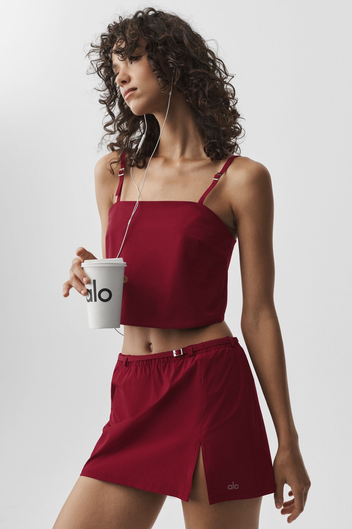 Alo Yoga Cropped Connection Tank - Summer Romance Red - imagen 1