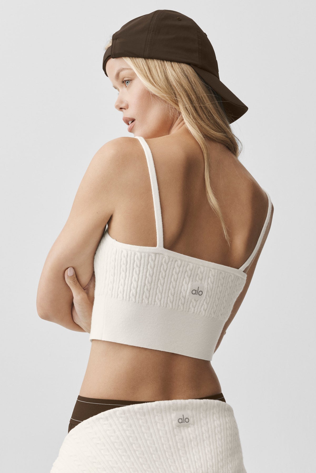 Alo Yoga Mini Cable Sweater Tank - Ivory - imagen 3