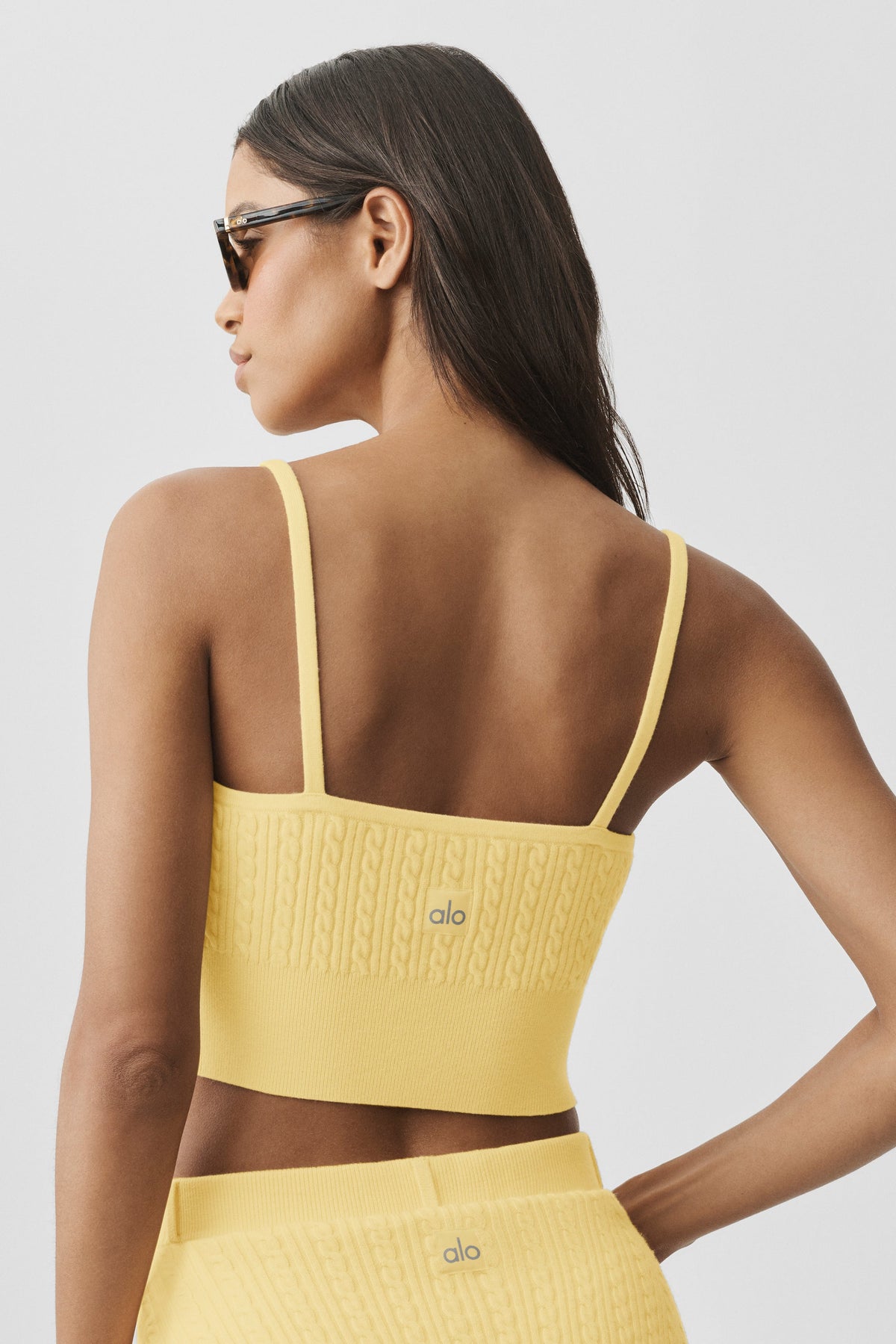 Alo Yoga Mini Cable Sweater Tank - Warm Butter - imagen 2