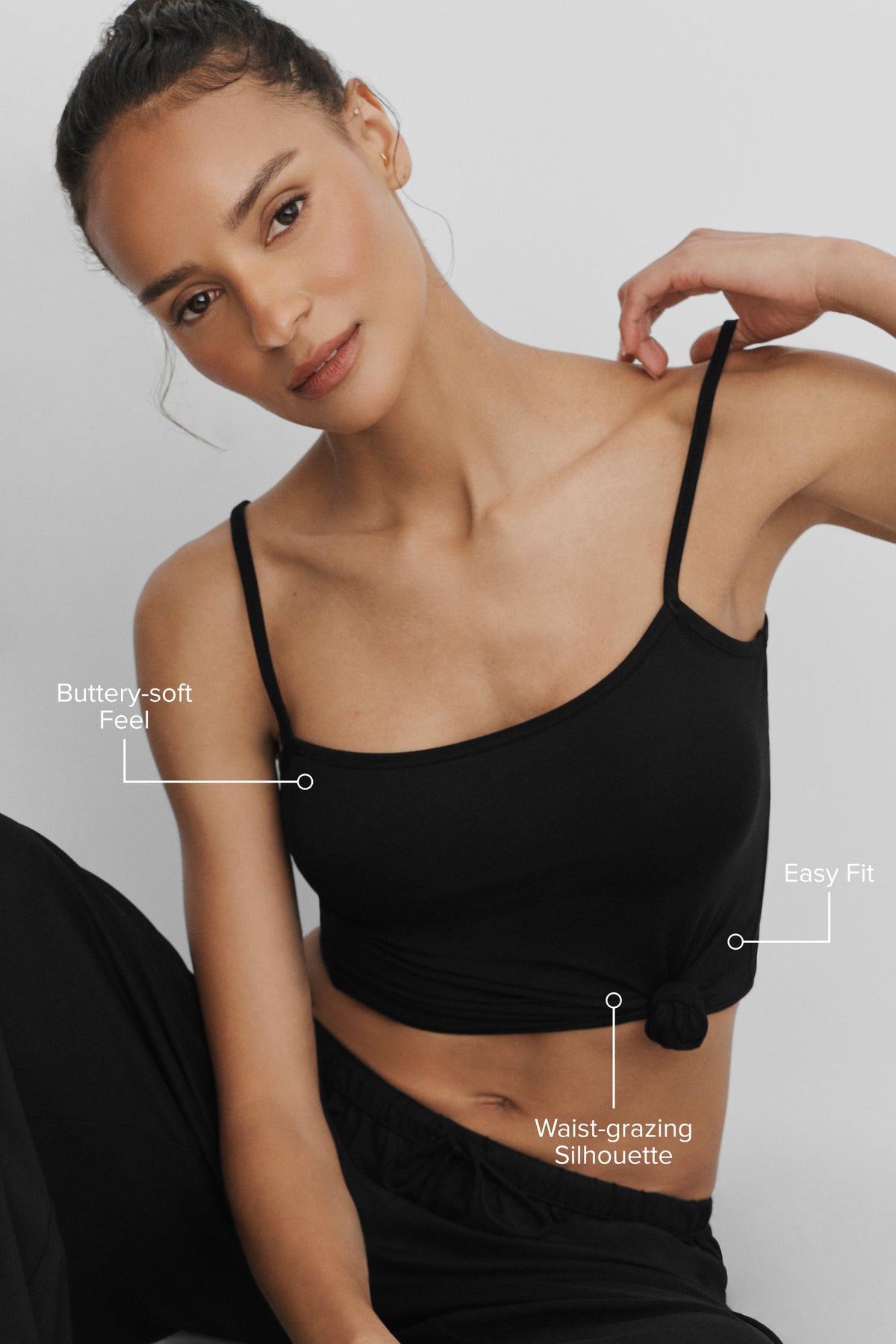 Alo Yoga Alosoft Finesse Cami Tank - Black - imagen 2