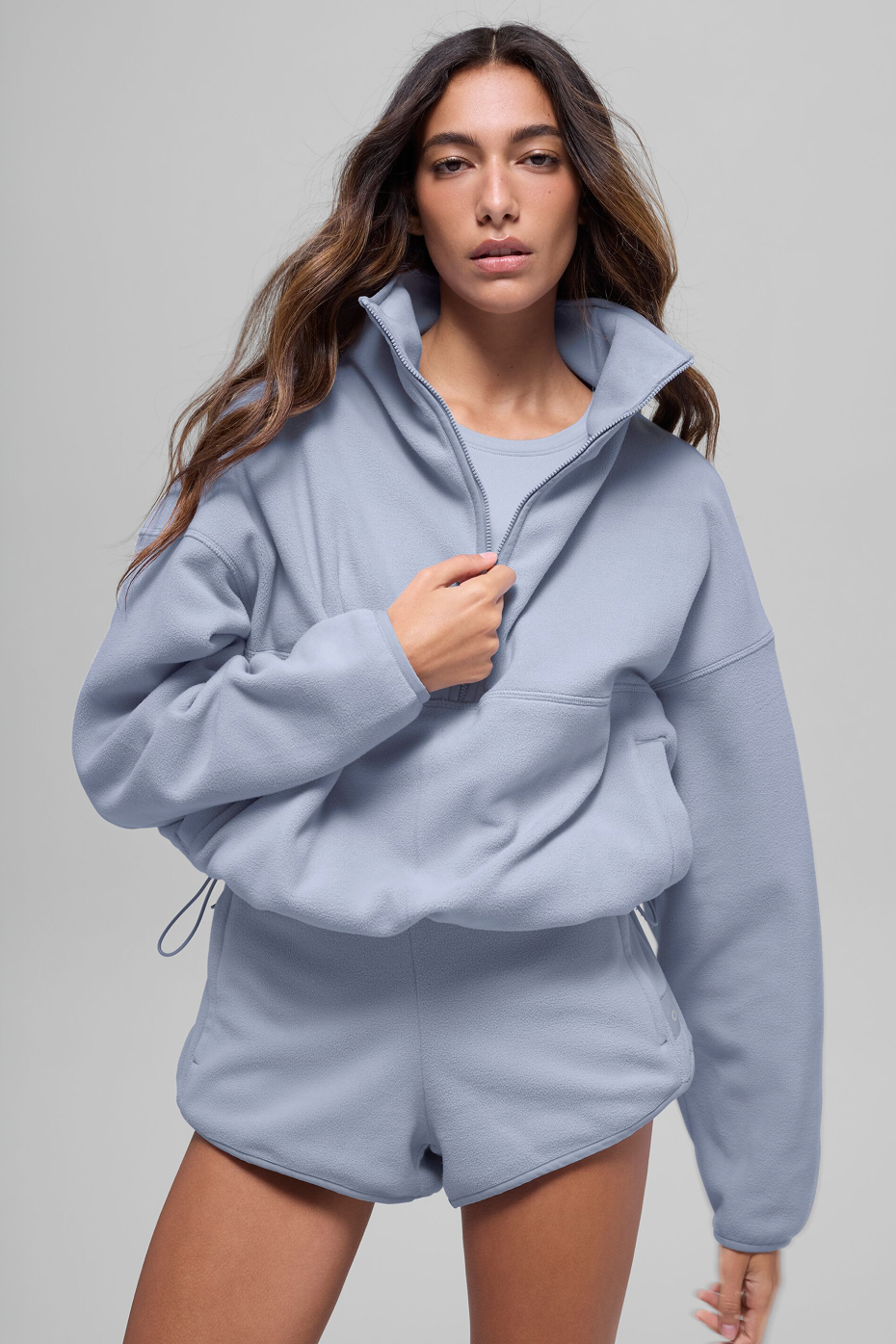 Alo Yoga Polar Fleece Retreat Cover Up - Winter Frost - imagen 1
