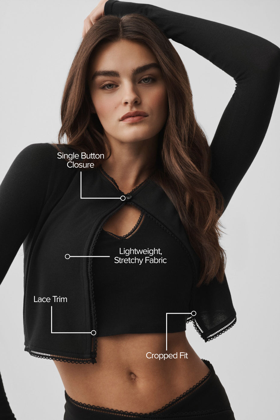 Alo Yoga Affection Cardigan - Black - imagen 2