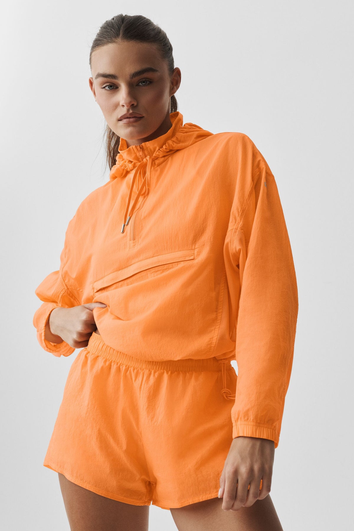 Alo Yoga 1/4 Zip Go Time Pullover - Satsuma Breeze - imagen 3