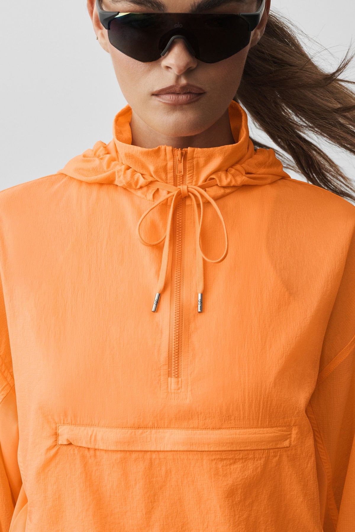 Alo Yoga 1/4 Zip Go Time Pullover - Satsuma Breeze - imagen 2