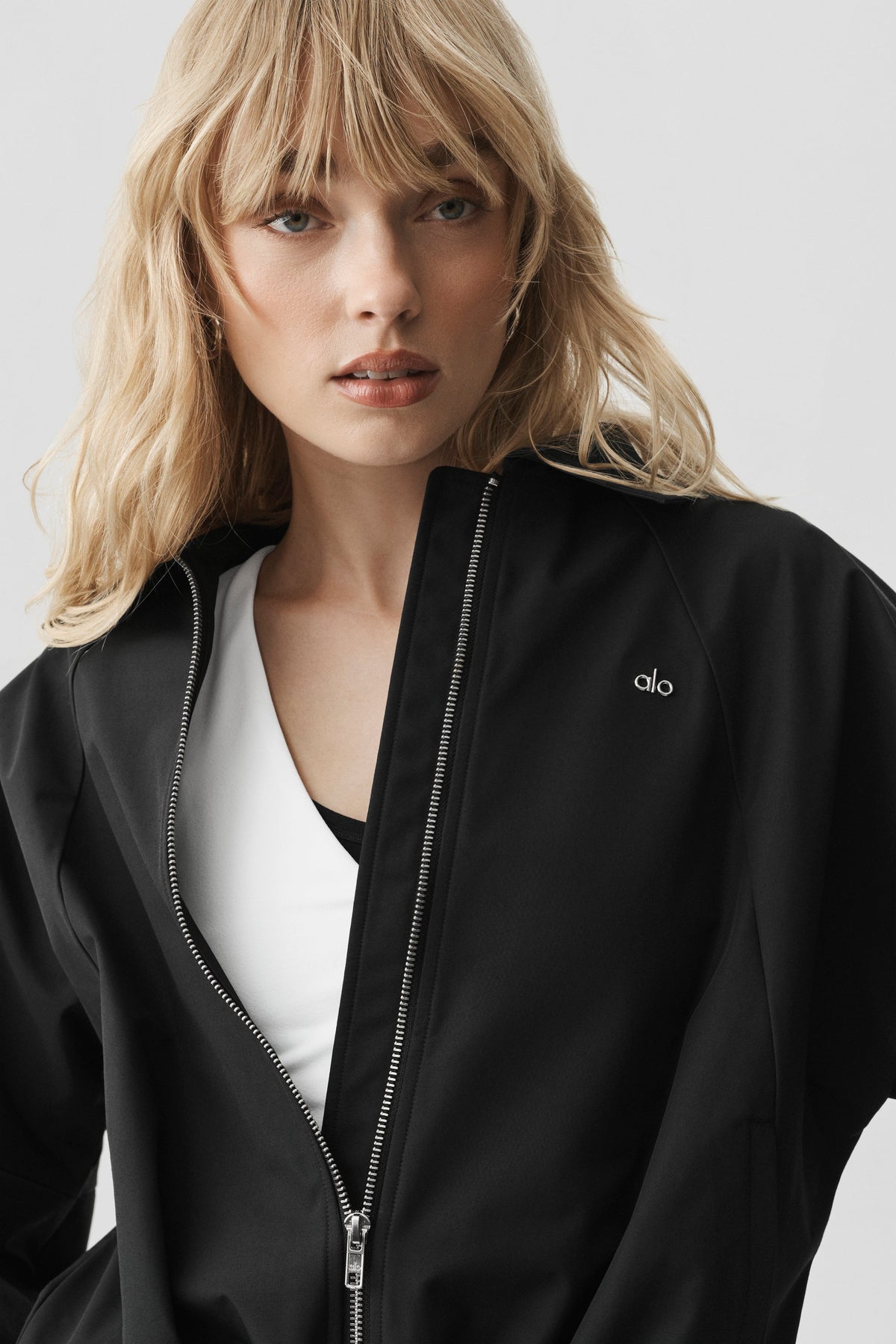 Alo Yoga Best Bet Full Zip Jacket - Black - imagen 2