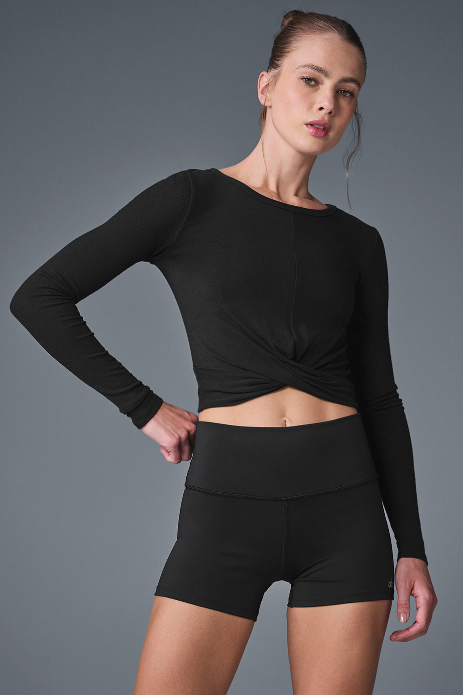 Alo Yoga Cover Long Sleeve Top - Black - imagen 1