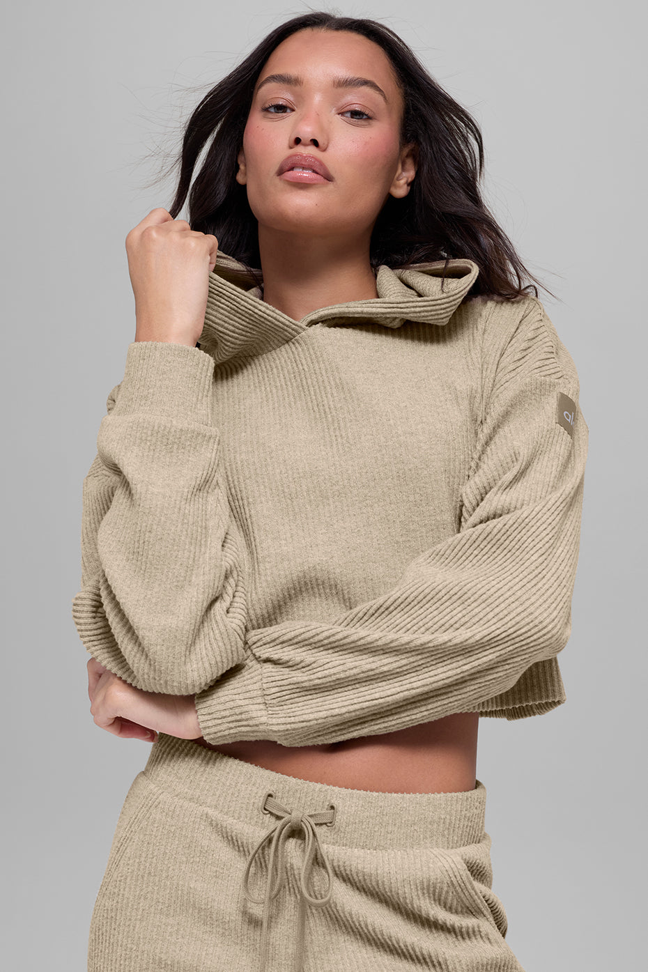 Alo Yoga Muse Hoodie - Gravel Heather - imagen 2