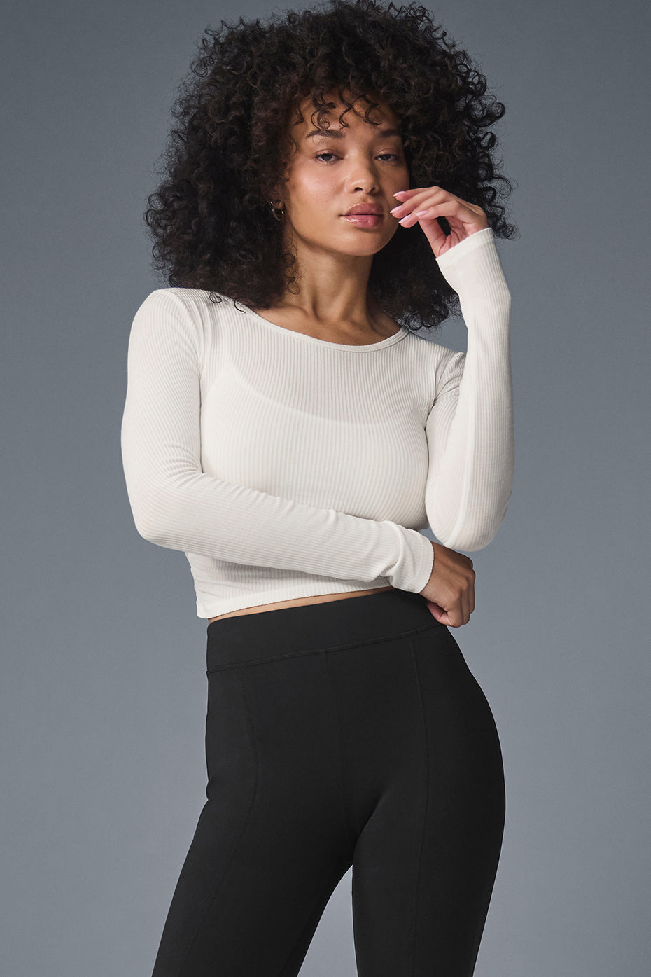 Alo Yoga Gather Long Sleeve - Ivory - imagen 1