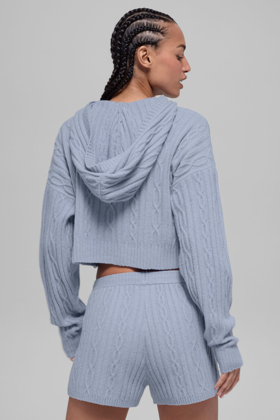 Alo Yoga Cable Knit Winter Bliss Hoodie - Winter Frost - imagen 3