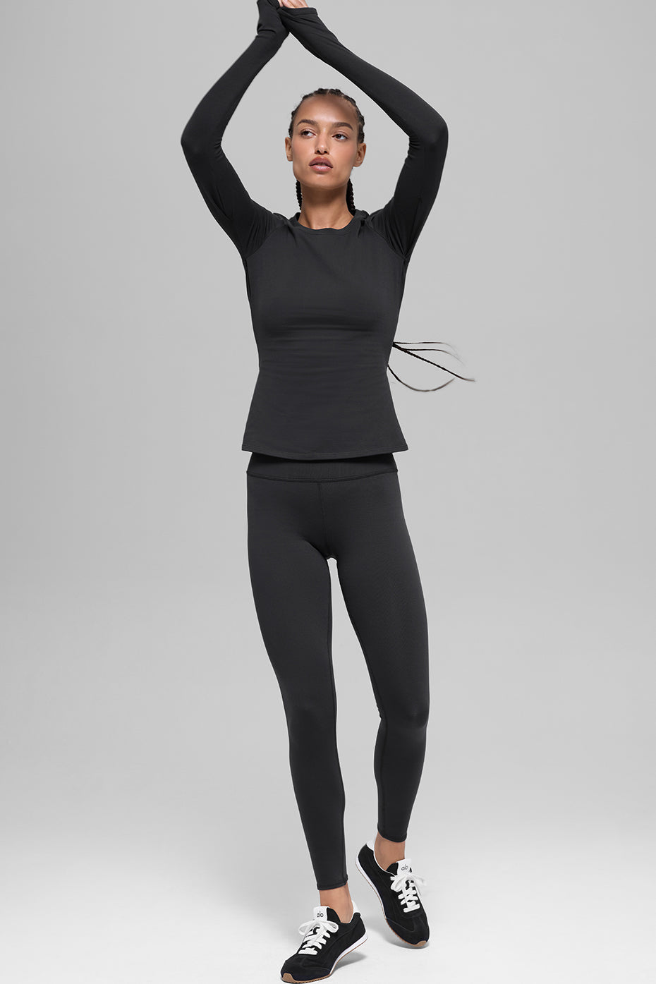 Alo Yoga Airbrush Winter Warm Nocturne Long Sleeve - Black - imagen 4