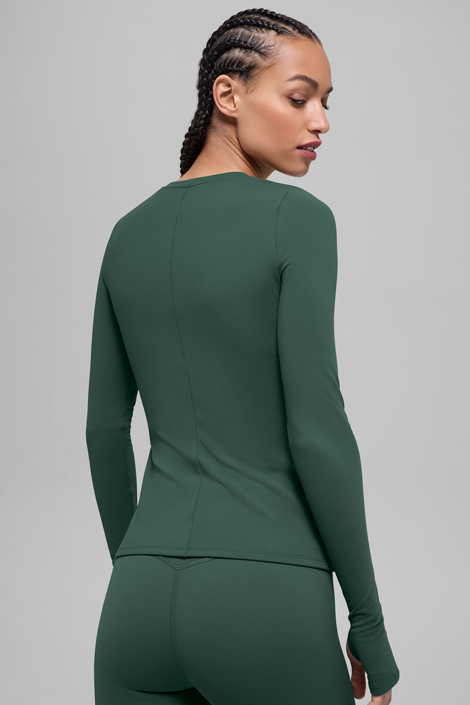 Alo Yoga Airbrush Winter Warm Nocturne Long Sleeve - Clover Green - imagen 2