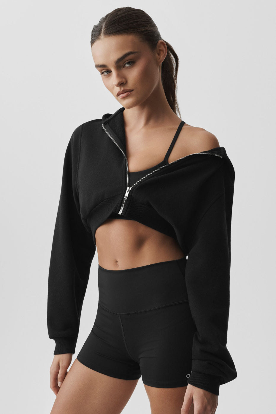 Alo Yoga Sweet Escape Zip Up Hoodie - Black - imagen 4