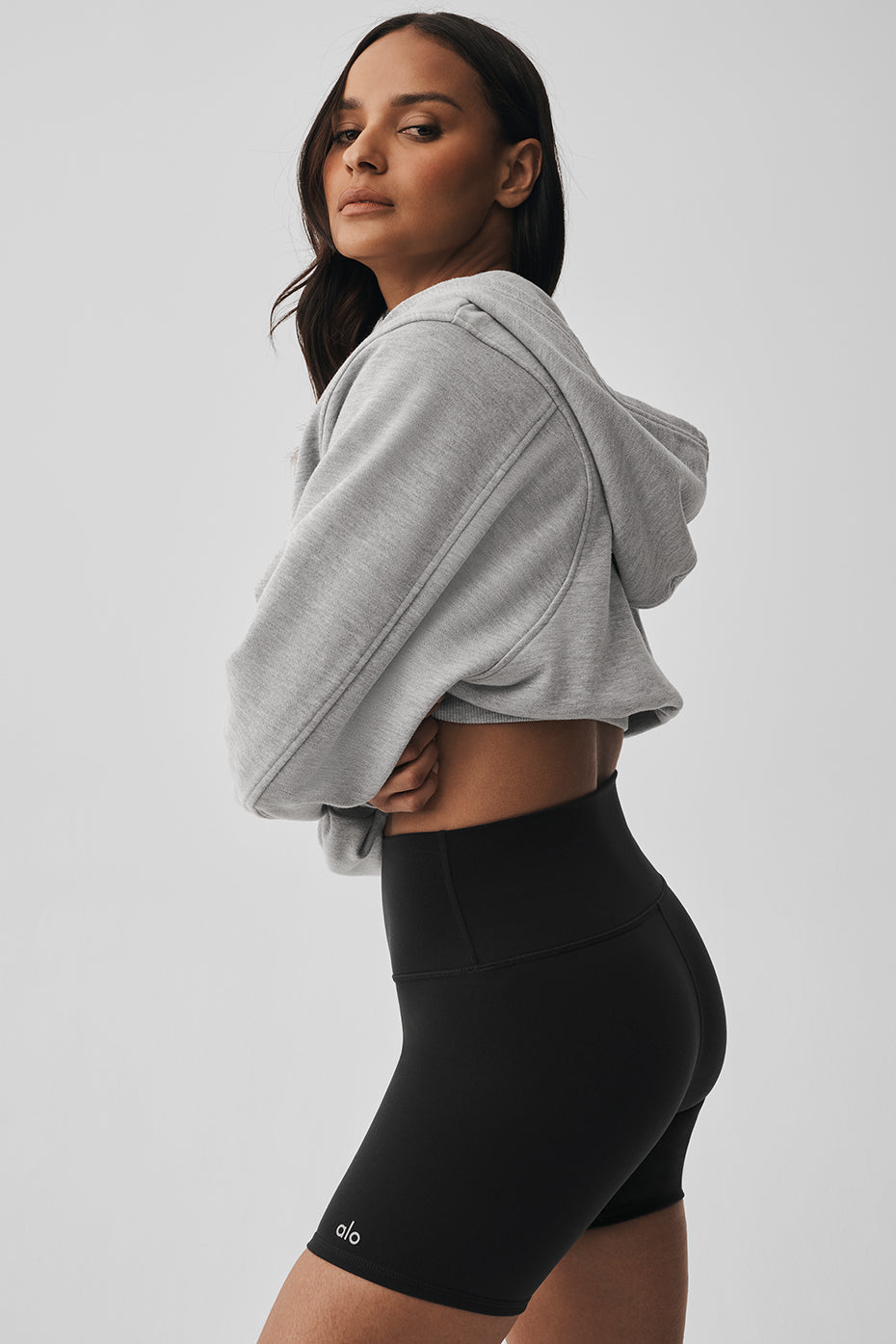 Alo Yoga Sweet Escape Zip Up Hoodie - Athletic Heather Grey - imagen 2