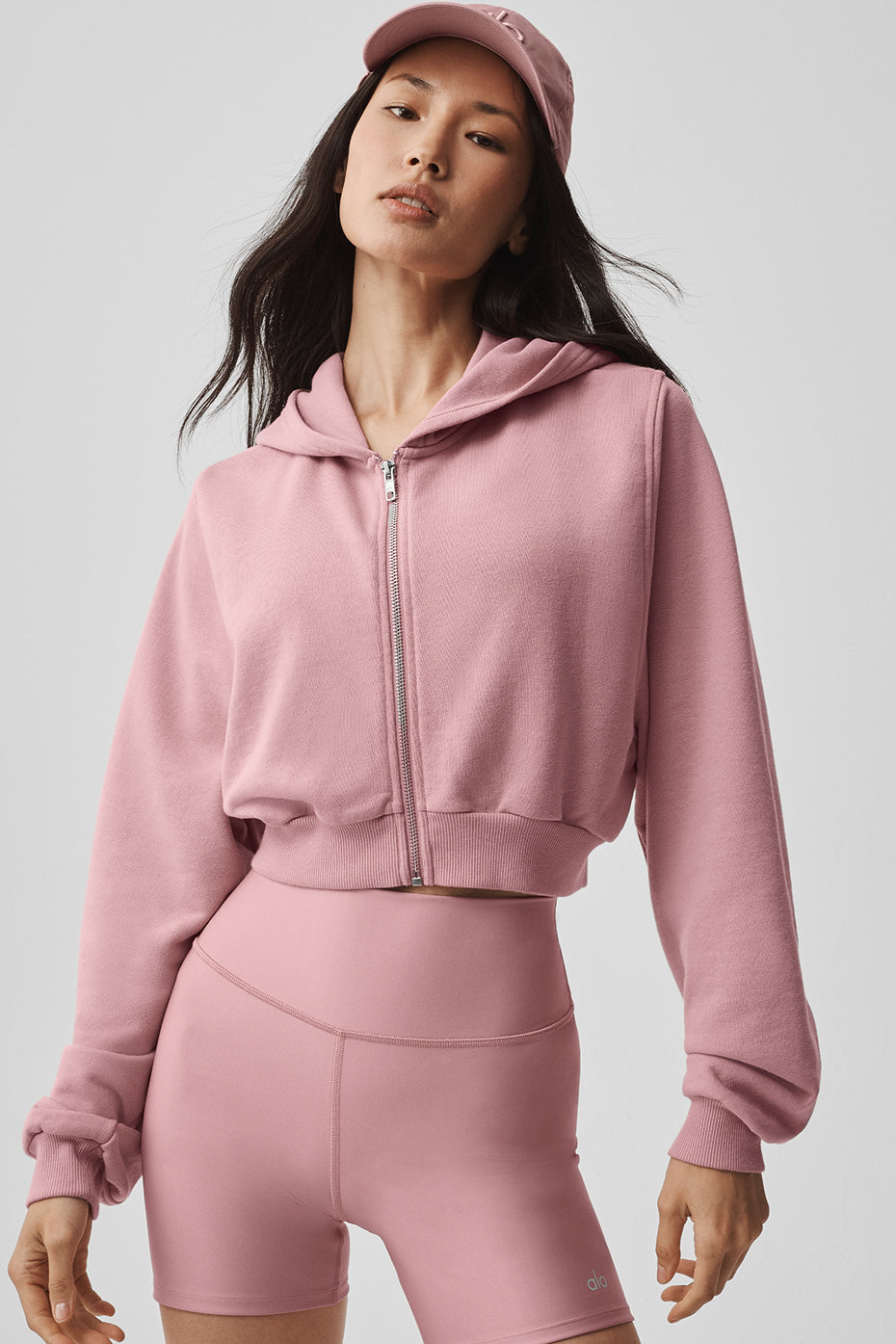 Alo Yoga Sweet Escape Zip Up Hoodie - Vintage Pink - imagen 4