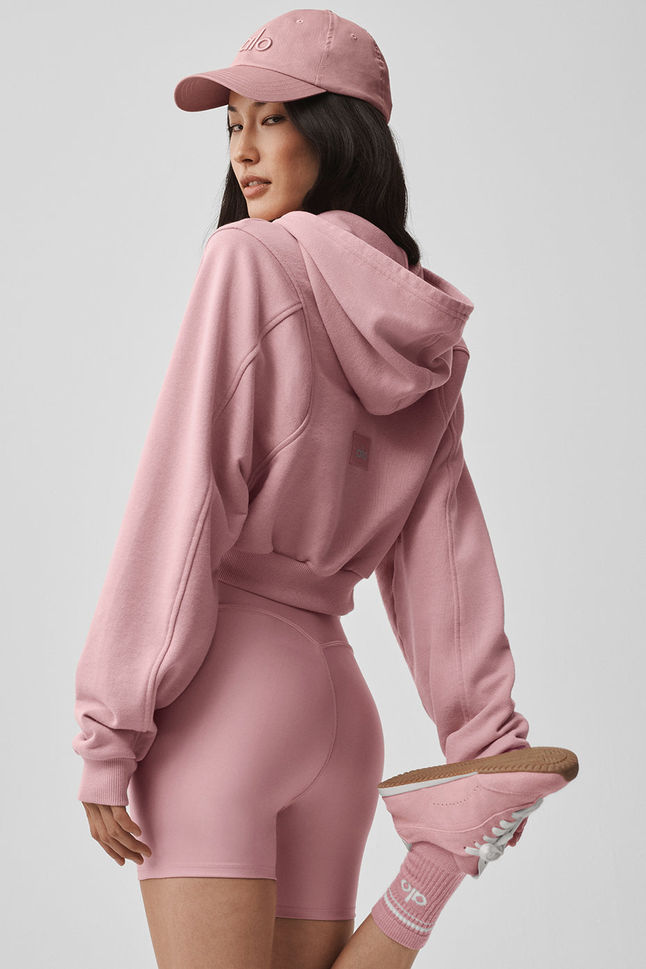 Alo Yoga Sweet Escape Zip Up Hoodie - Vintage Pink - imagen 5
