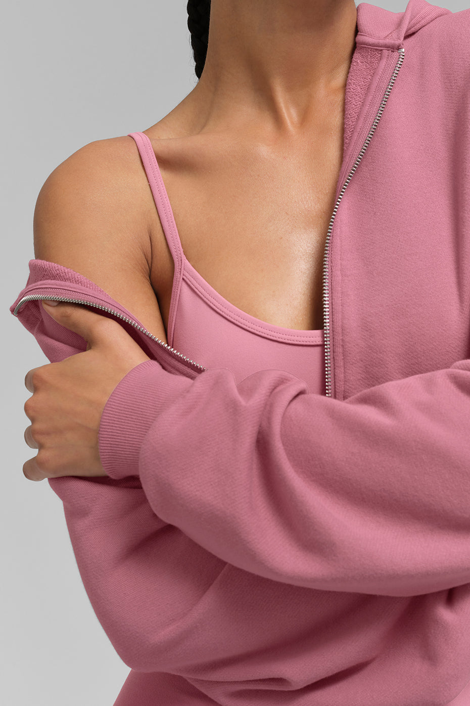 Alo Yoga Sweet Escape Zip Up Hoodie - Pink Wild Rose - imagen 4