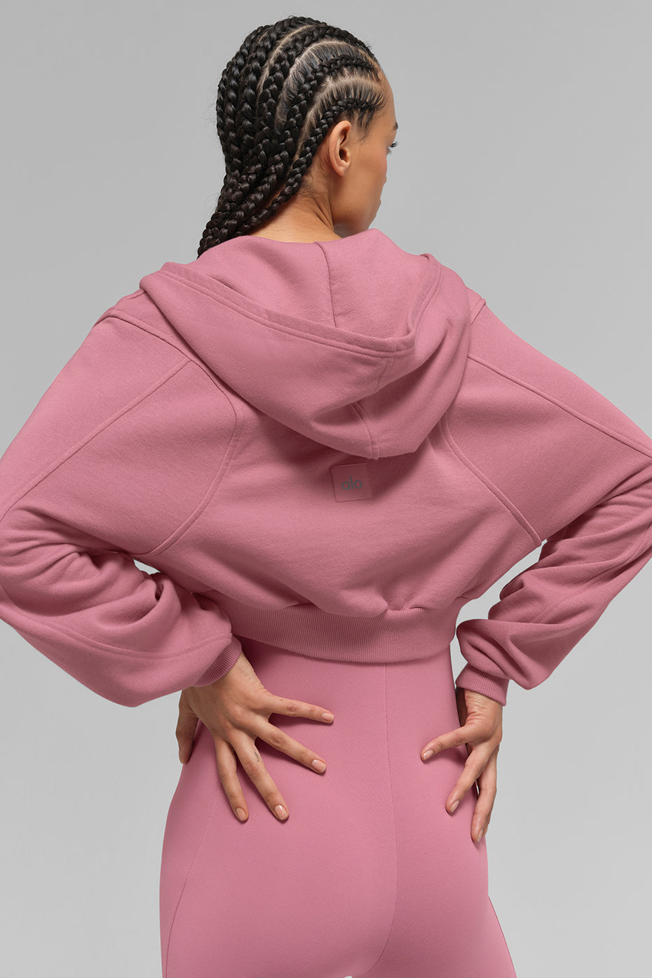 Alo Yoga Sweet Escape Zip Up Hoodie - Pink Wild Rose - imagen 3