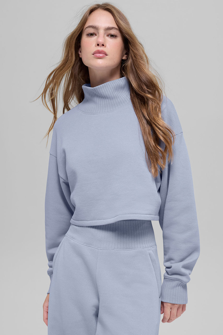 Alo Yoga Cropped Serenity Coverup - Winter Frost - imagen 1
