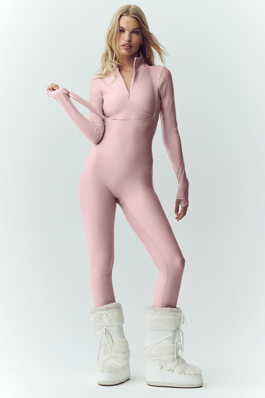 Alo Yoga Airlift Winter Warm Ski Time Long Sleeve - Pink Champagne - imagen 5