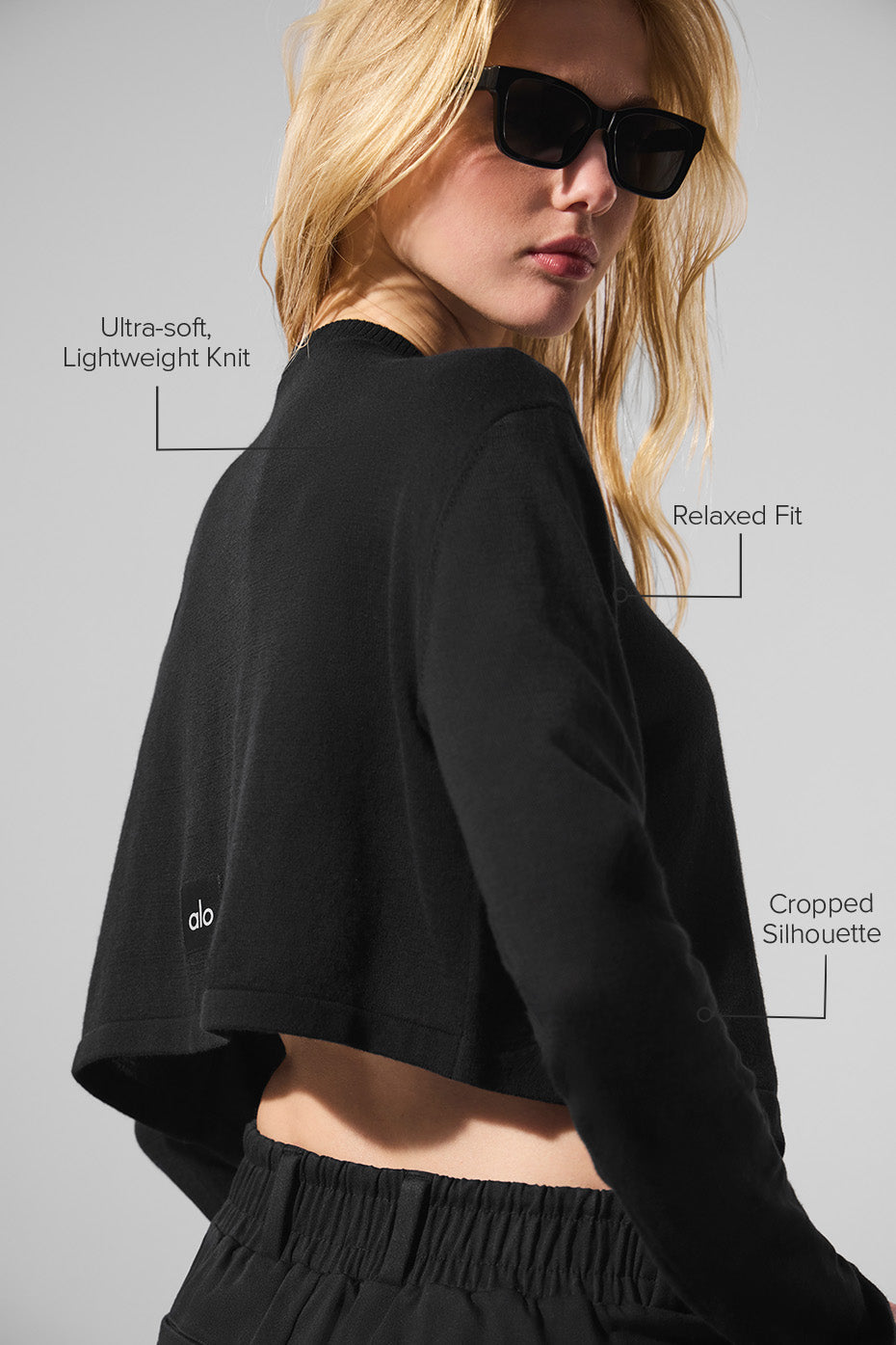 Alo Yoga Supernatural Sweater Cardigan - Black - imagen 2