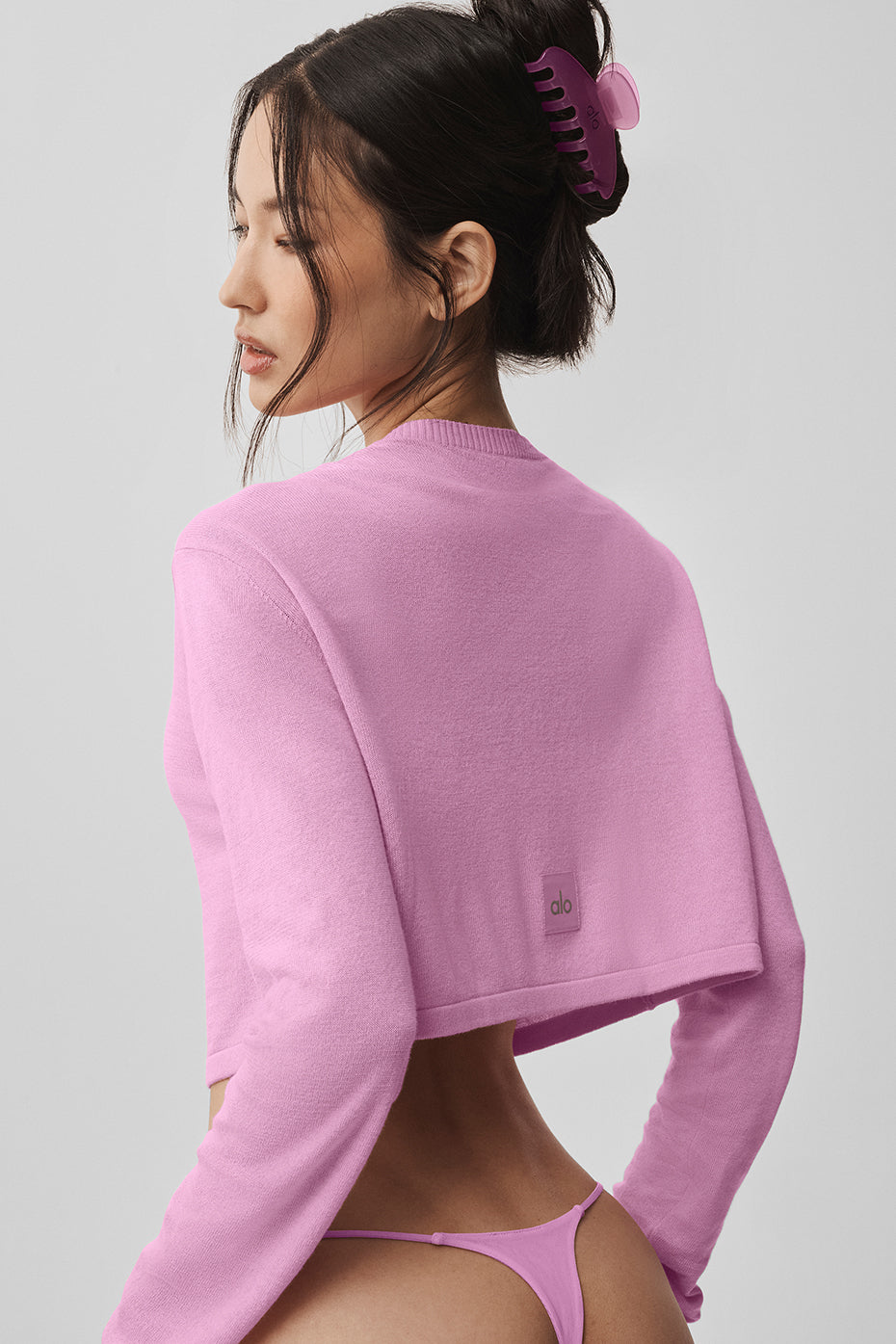 Alo Yoga Supernatural Sweater Cardigan - Candy Heart Pink - imagen 2