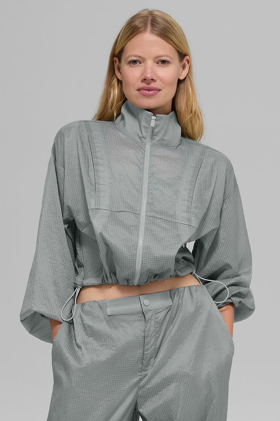Alo Yoga Game Time Full Zip Jacket - Lunar Grey - imagen 4