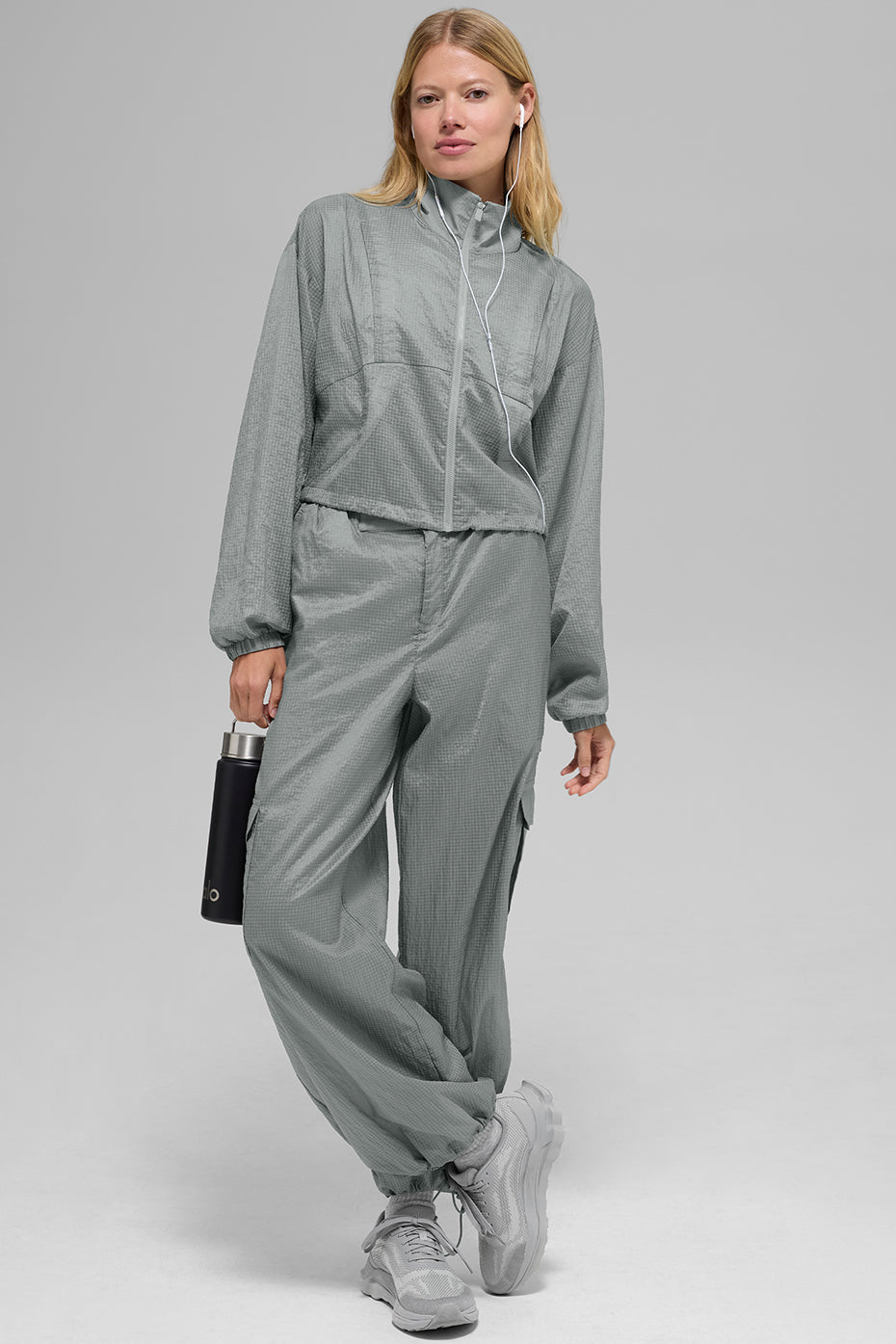 Alo Yoga Game Time Full Zip Jacket - Lunar Grey - imagen 5