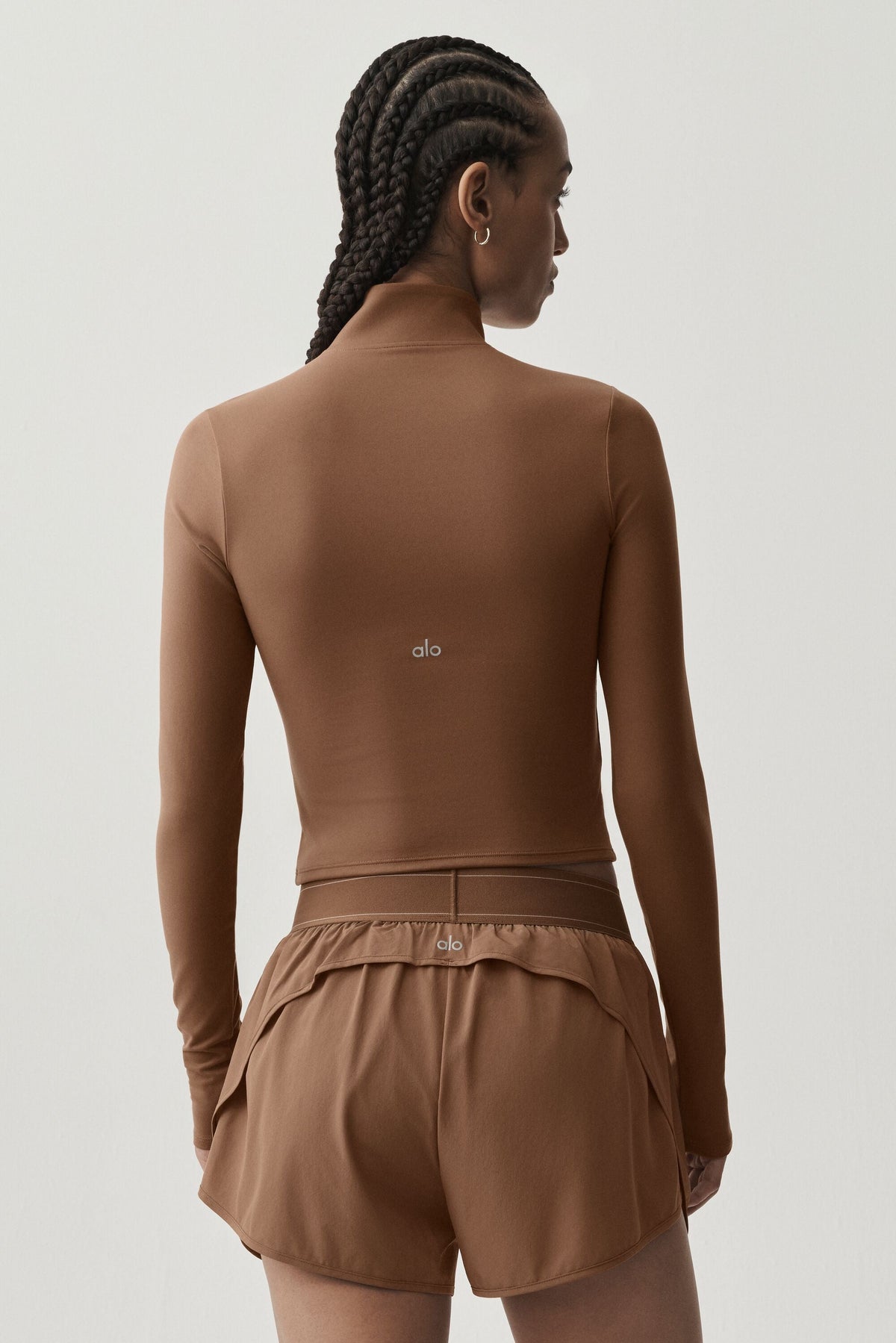 Alo Yoga ALO Softsculpt Precision 1/4 Zip Long Sleeve - Sun Kissed Brown - imagen 4
