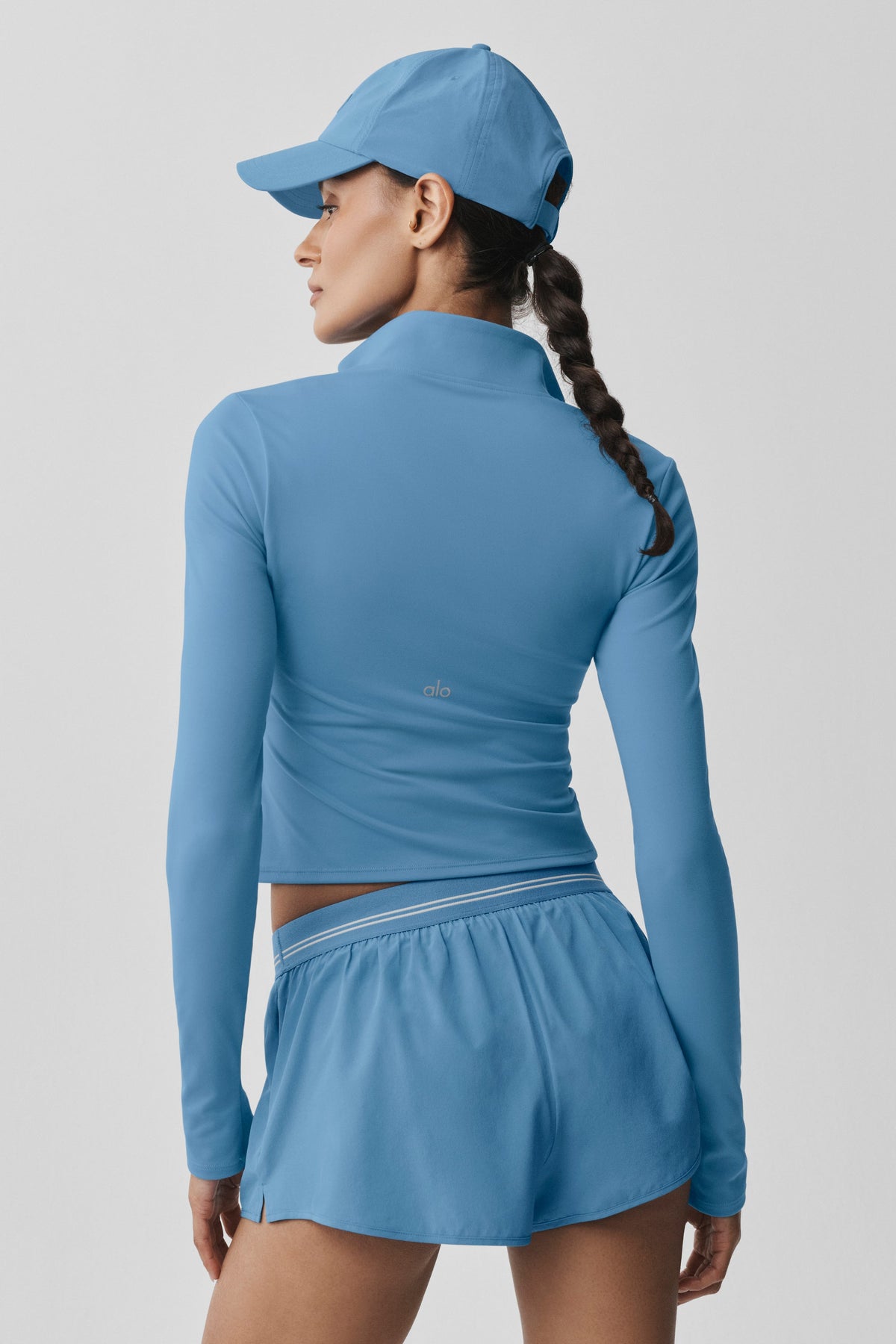 Alo Yoga ALO Softsculpt Precision 1/4 Zip Long Sleeve - California Blue - imagen 3