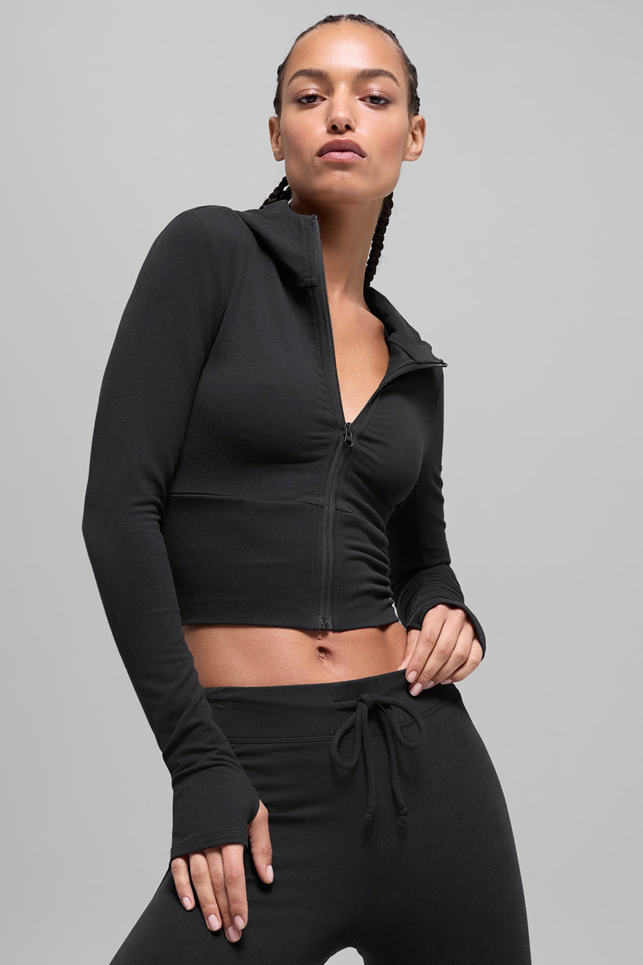 Alo Yoga Sway Full Zip Hoodie - Black - imagen 3