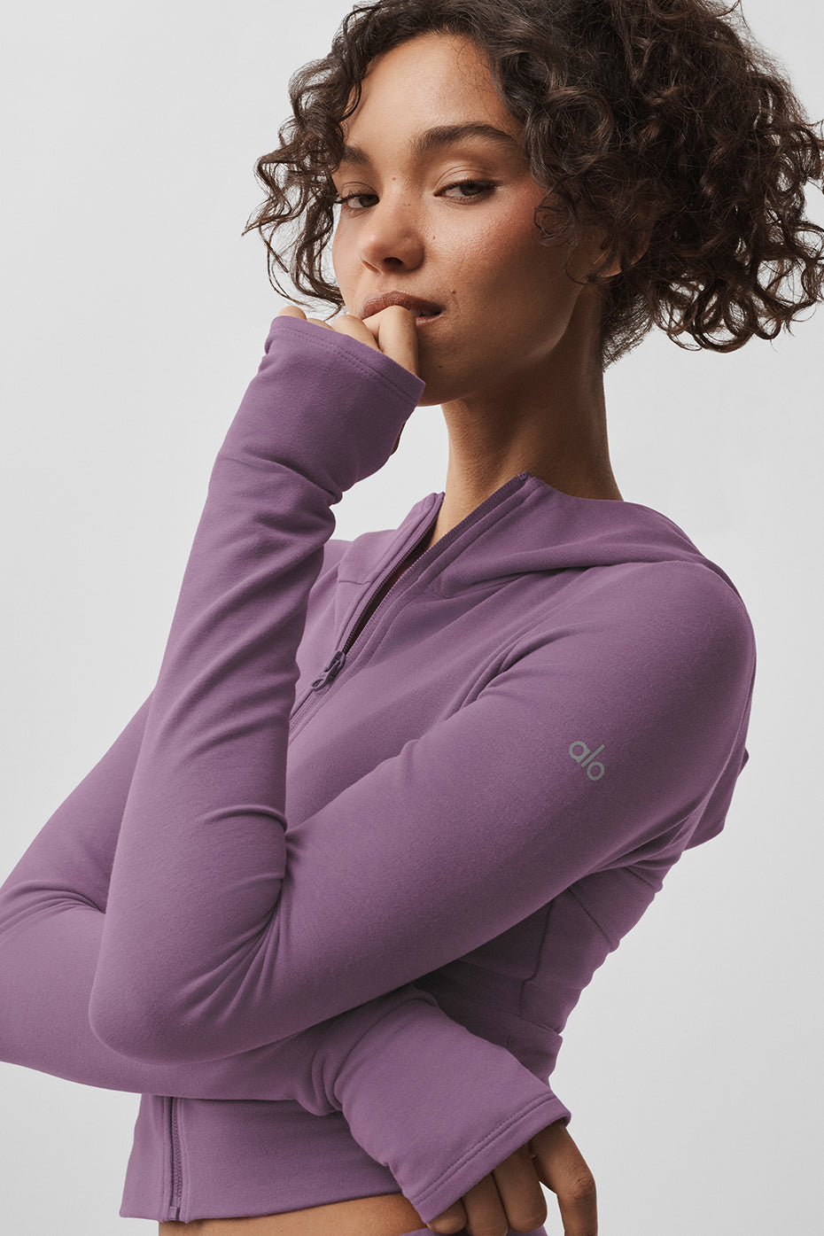 Alo Yoga Sway Full Zip Hoodie - Plum Kiss - imagen 4