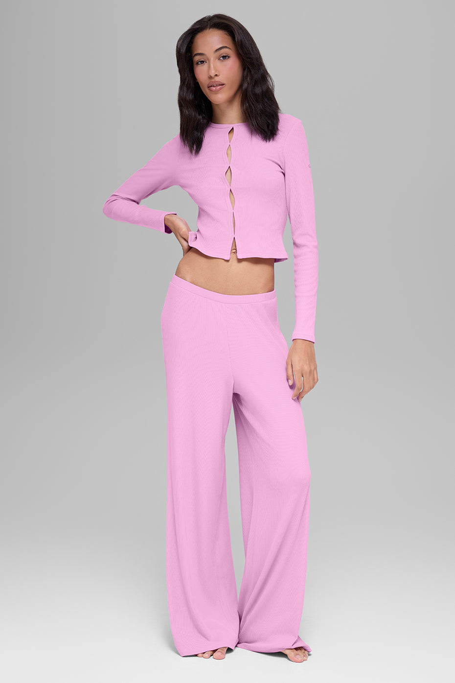 Alo Yoga Dreamlight Long Sleeve Top - Candy Heart Pink - imagen 5