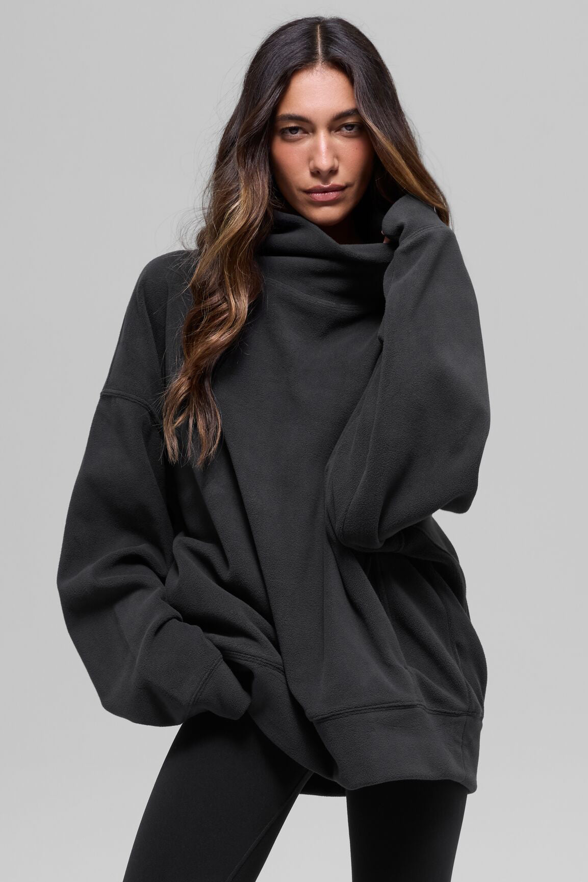 Alo Yoga Polar Fleece Hazy Pullover - Black - imagen 1