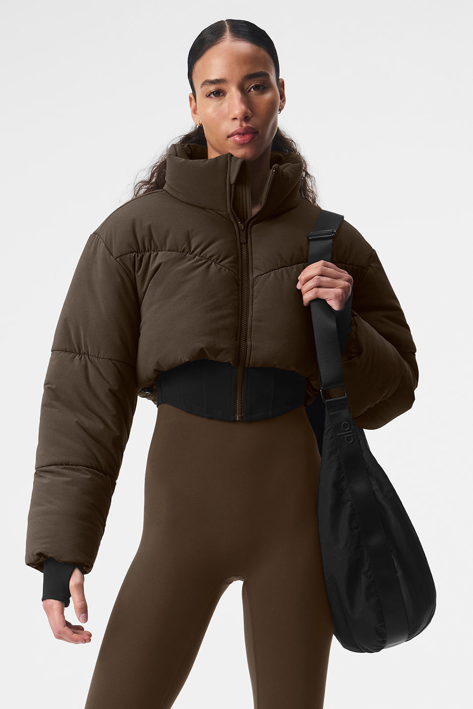 Alo Yoga Main Act Corset Puffer - Espresso/Black - imagen 1