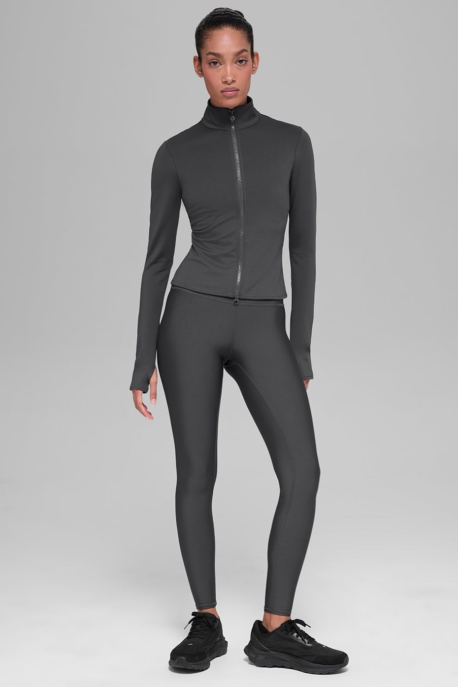 Alo Yoga Airlift Winter Warm Radiant Full-Zip Jacket - Anthracite - imagen 5