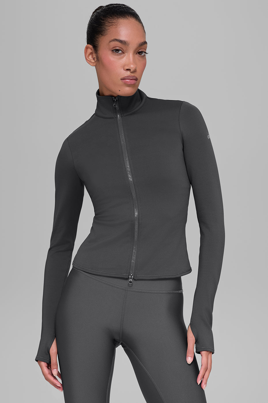 Alo Yoga Airlift Winter Warm Radiant Full-Zip Jacket - Anthracite - imagen 1