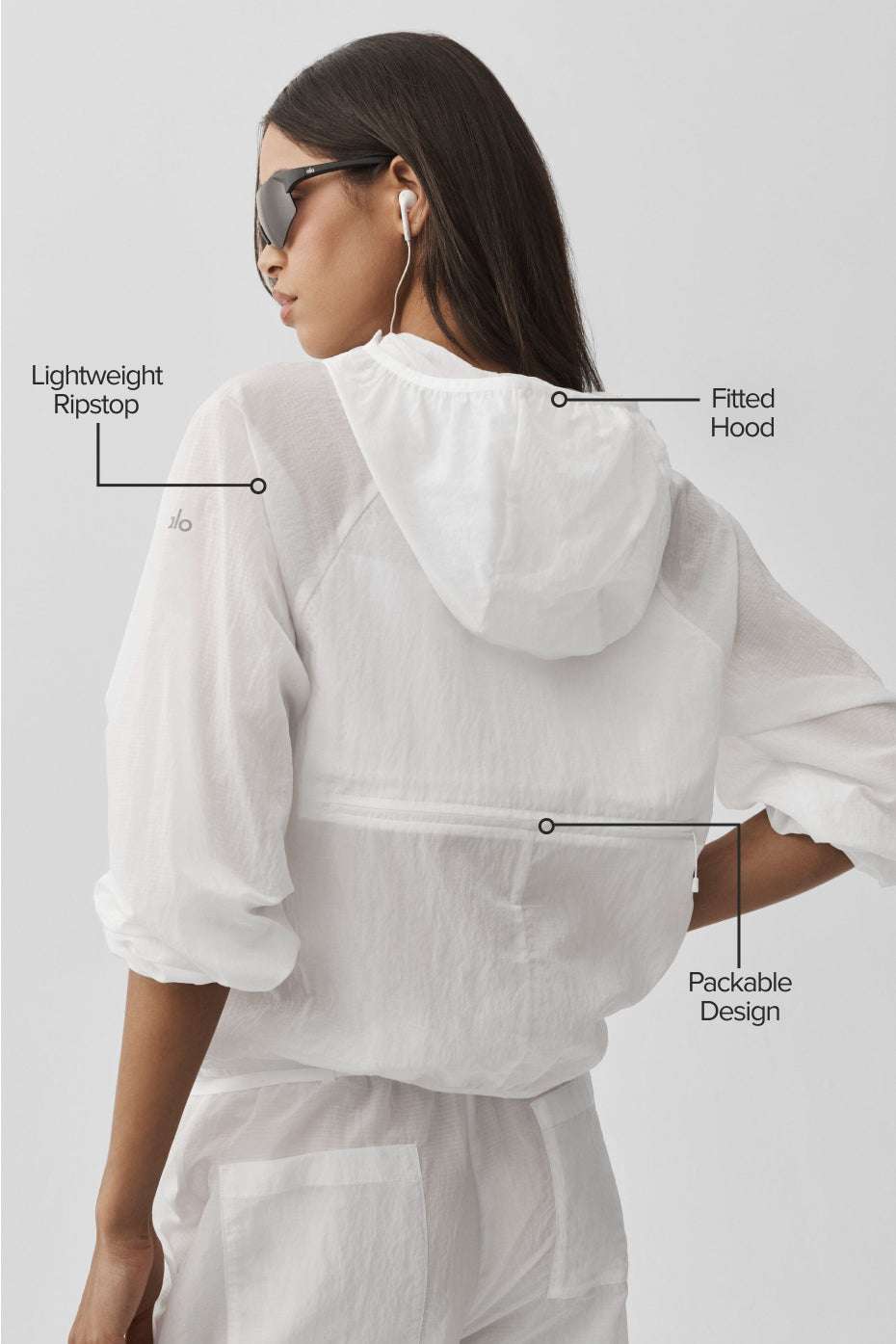 Alo Yoga Ripstop Electric Jacket - White - imagen 2