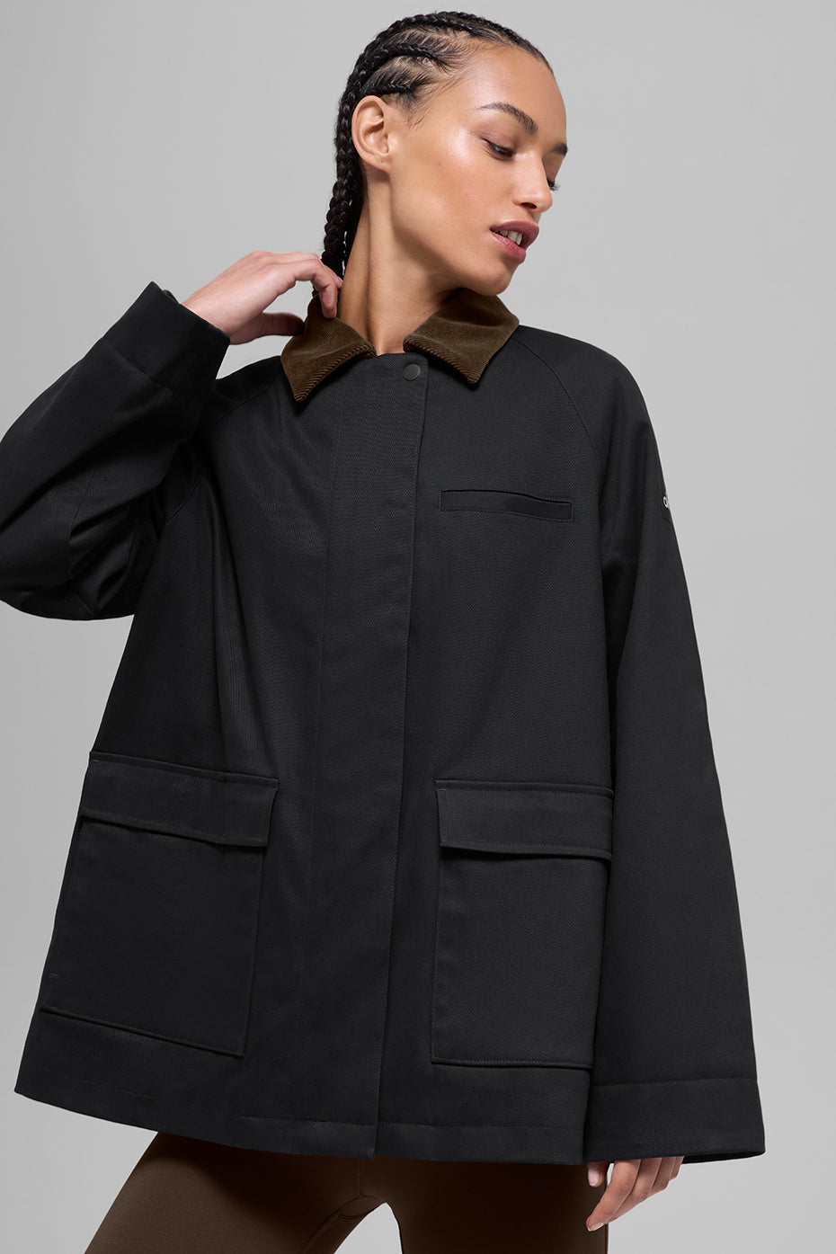 Alo Yoga Twill Barn Jacket - Black/Espresso - imagen 1