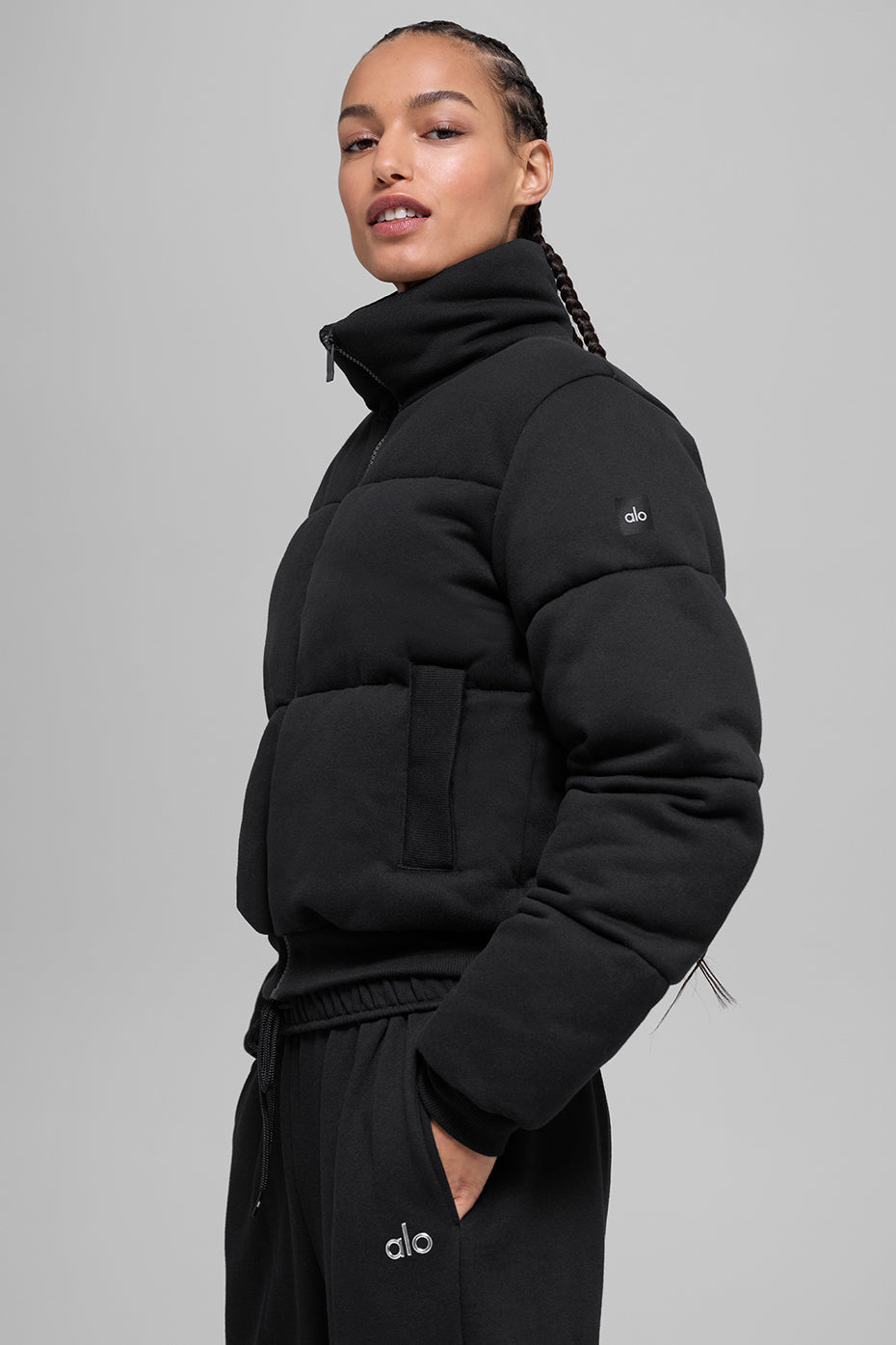 Alo Yoga Sweatshirt Puffer - Black - imagen 4