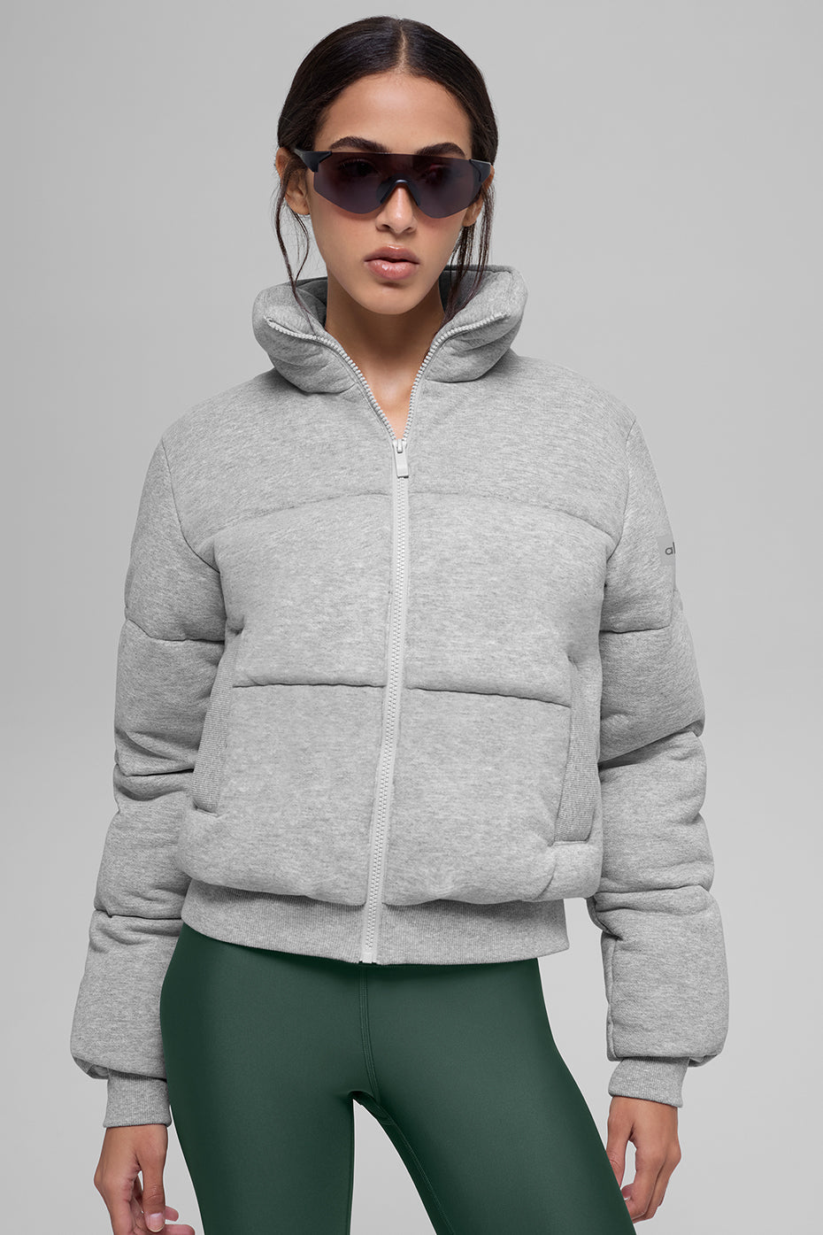 Alo Yoga Sweatshirt Puffer - Athletic Heather Grey - imagen 1